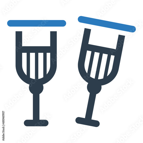Crutches equipment icon