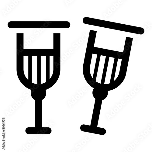 Crutches equipment icon