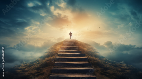 the soul goes up the stairs to heaven