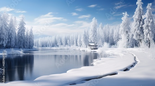 Snowy winter landscape © DZMITRY