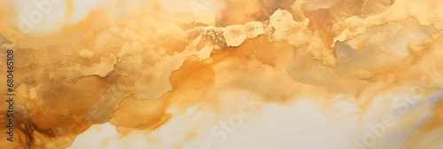 Fototapeta Naklejka Na Ścianę i Meble -  luxury golden marble alcohol ink water yellow color background.