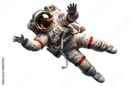 Astronaut in a space suit isolated on transparent background  © Arash