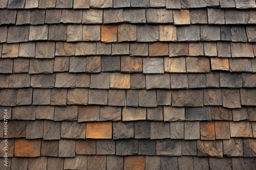Rustic Elegance: Wooden Slate Shingles Texture, generative AI Rustic Elegance: Wooden Slate Shingles Texture, generative AI