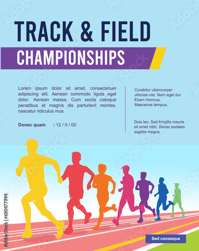 Great elegant colorful vector editable marathon poster background design for your marathon championship event 
