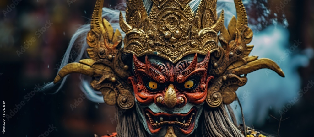 Traditional Balinese masks. Traditional ceremonial masks in Bali.