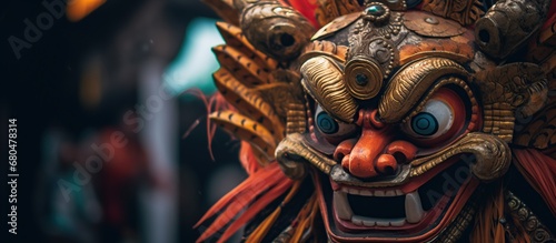 Traditional Balinese masks. Traditional ceremonial masks in Bali. © dedy