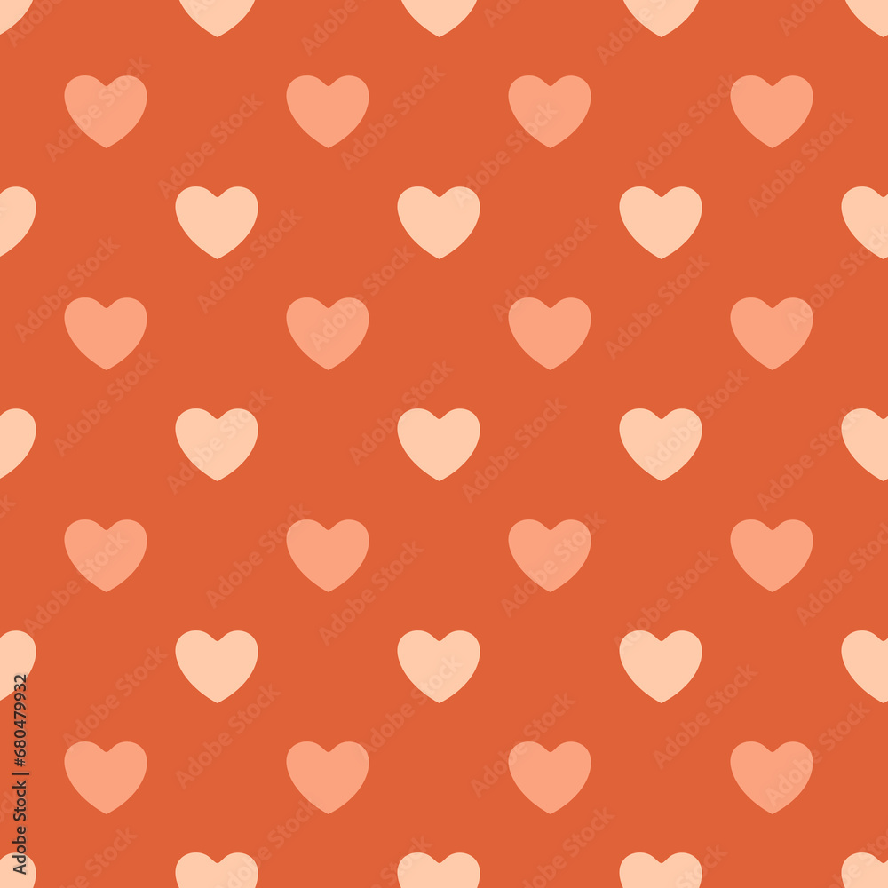 Seamless heart pattern background.Simple heart shape seamless pattern in diagonal arrangement. Love and romantic theme background.
