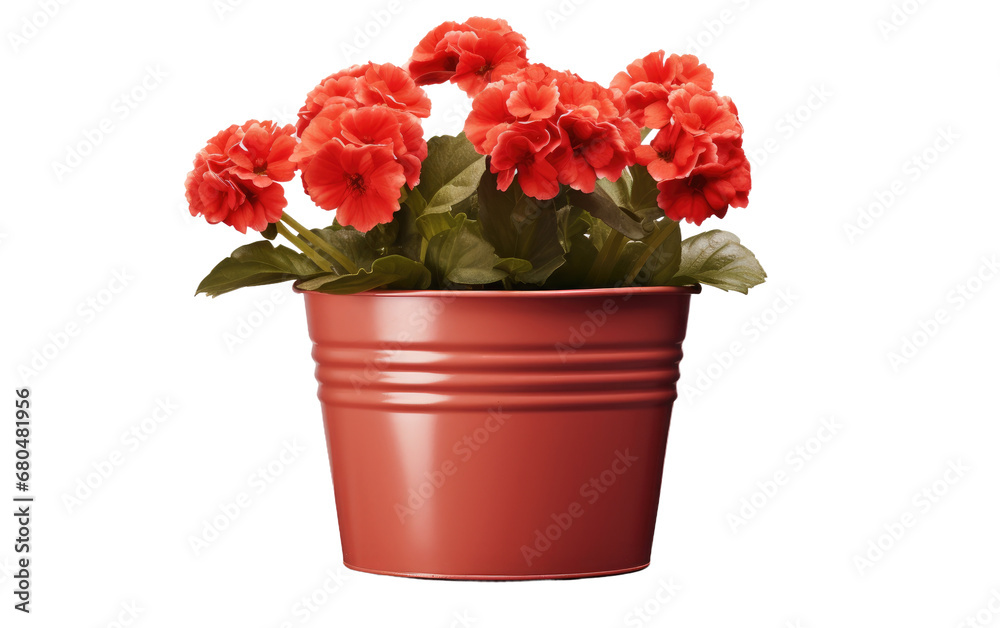 Plant Container Metal on White or PNG Transparent Background.