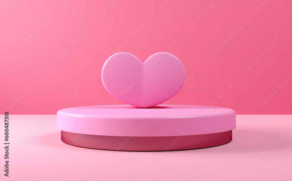pink box with heart
