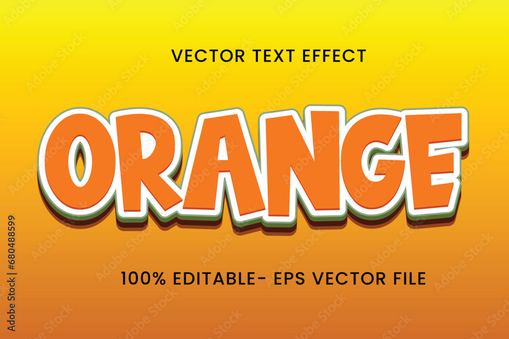 Orange vector text Effect design Orange vector text Effect design