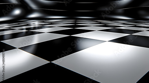 fondo de cuadros blancos y negros al estilo masón o de ajedrez © cuperino