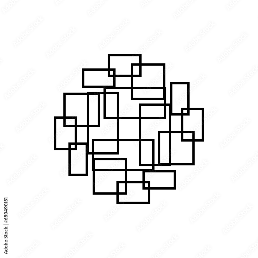 Geometric square pattern