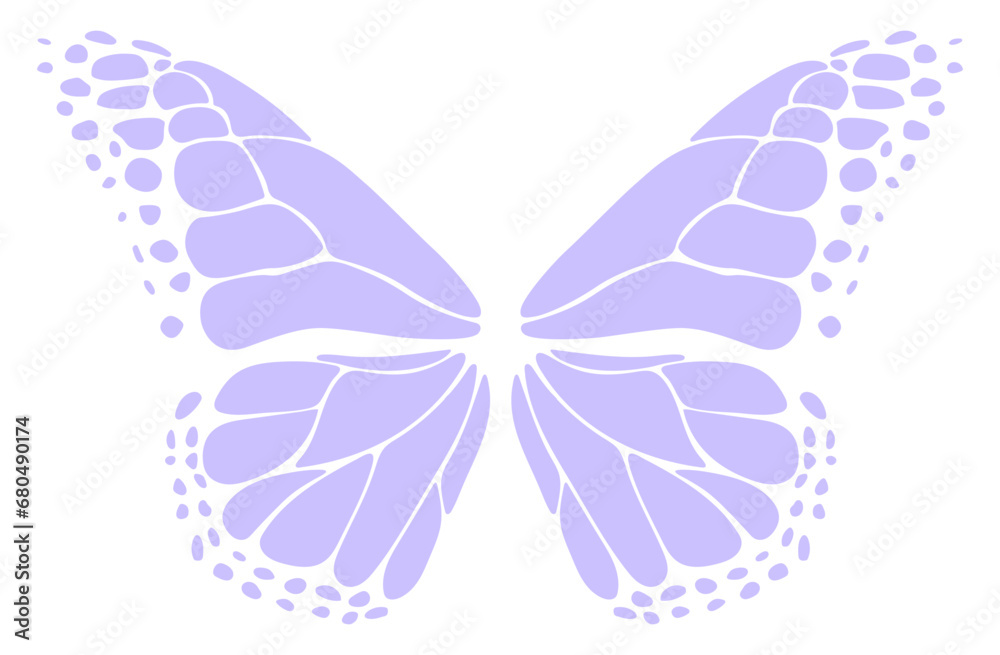 Hand drawn wings. butterfly wings doodle isolated elements. Hand drawn wings. butterfly wings doodle isolated elements.