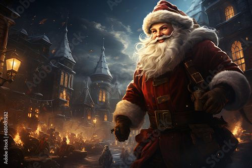 Santa Claus is a superhero generated AI photo