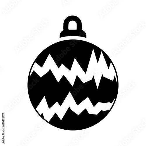 christmas decoration ball vector icon