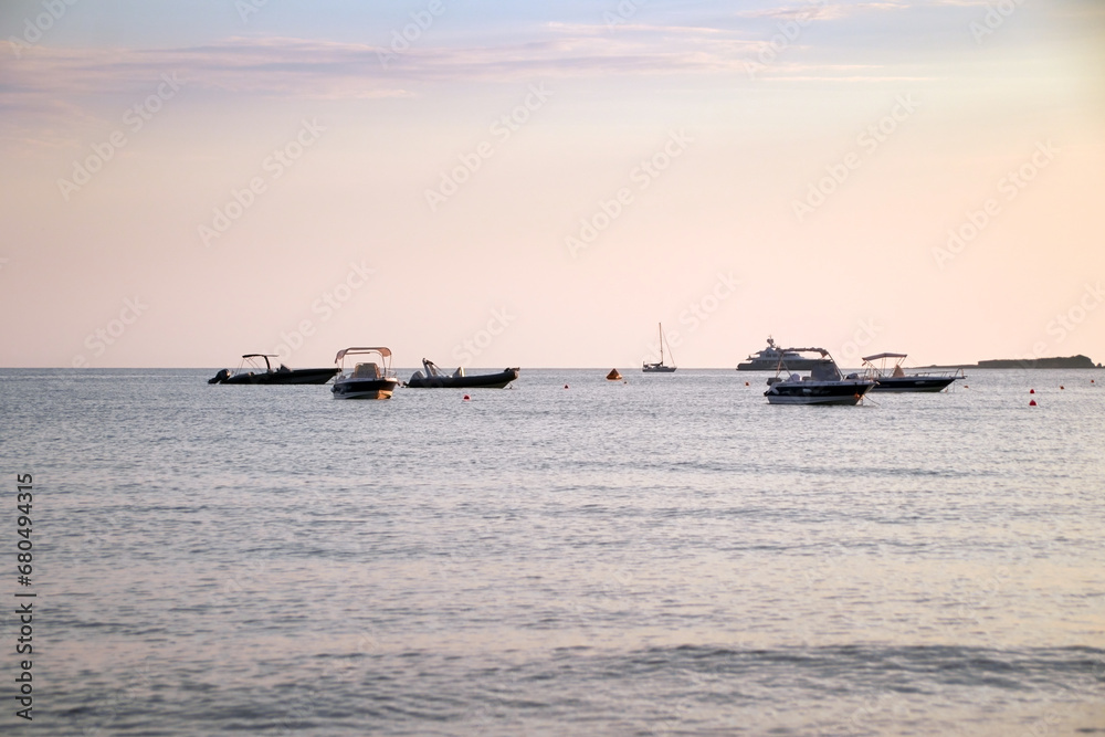 Boats on the west coast of Corfu