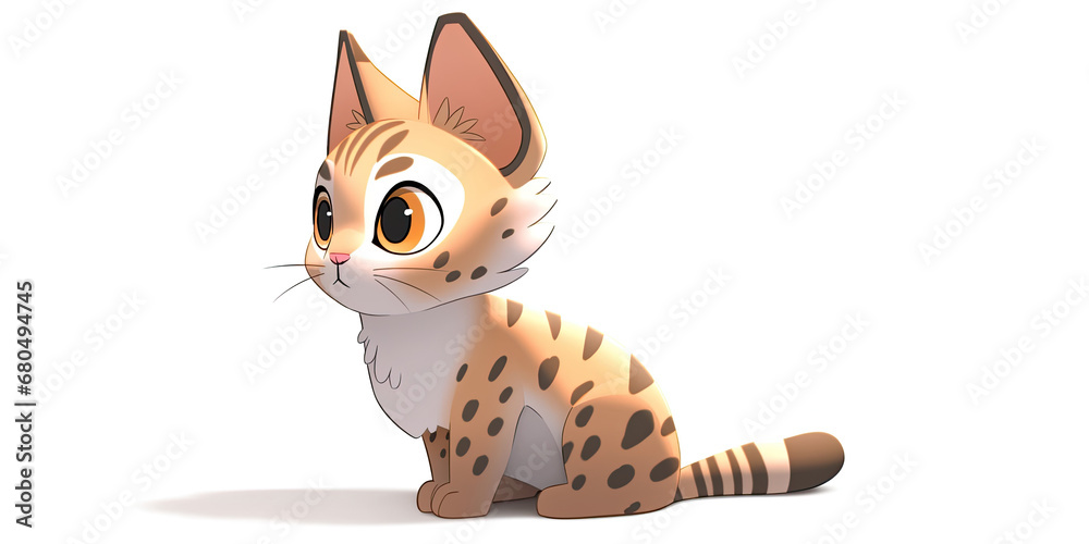 Fototapeta premium lovely bangle cat isolated on white background. 