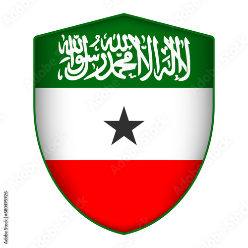 Free Download Somaliland flag in shield shape. Vector illustration. - GFXLoad