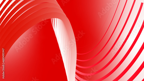 red white red flag color gradient background abstract wavy technology lines