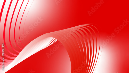 red white red flag color gradient background abstract wavy technology lines