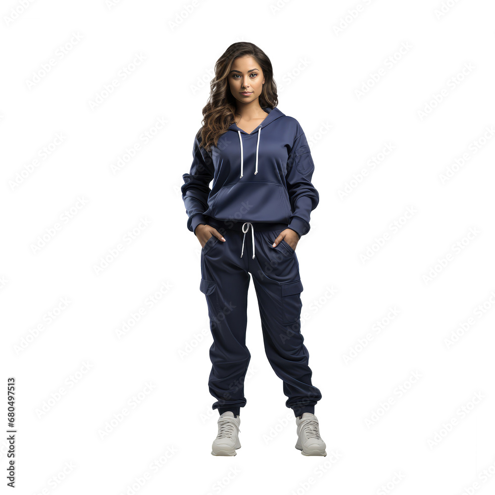 asian female doctor in navy blue sporty scrub suit with a lot of pockets, white sneakers, full body photo asian female doctor in navy blue sporty scrub suit with a lot of pockets, white sneakers, full body photo