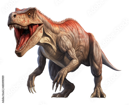 Angry Tyrannosaurus Rex Isolated on Transparent Background 