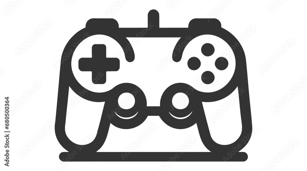 Minimal Gaming Symbol - Stream modern Games - Wireless Controller Icon - Vector Minimal Gaming Symbol - Stream modern Games - Wireless Controller Icon - Vector