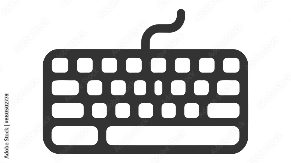 Keyboard vector icon. Keyboard linear sign. EPS 10 Keyboard vector icon. Keyboard linear sign. EPS 10