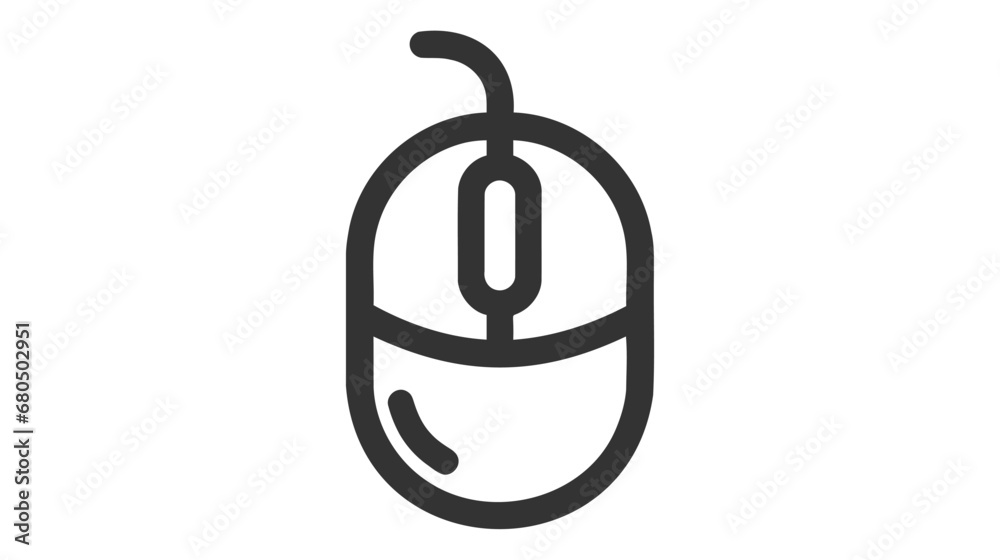 Mouse icon vector illustration template on white background Mouse icon vector illustration template on white background