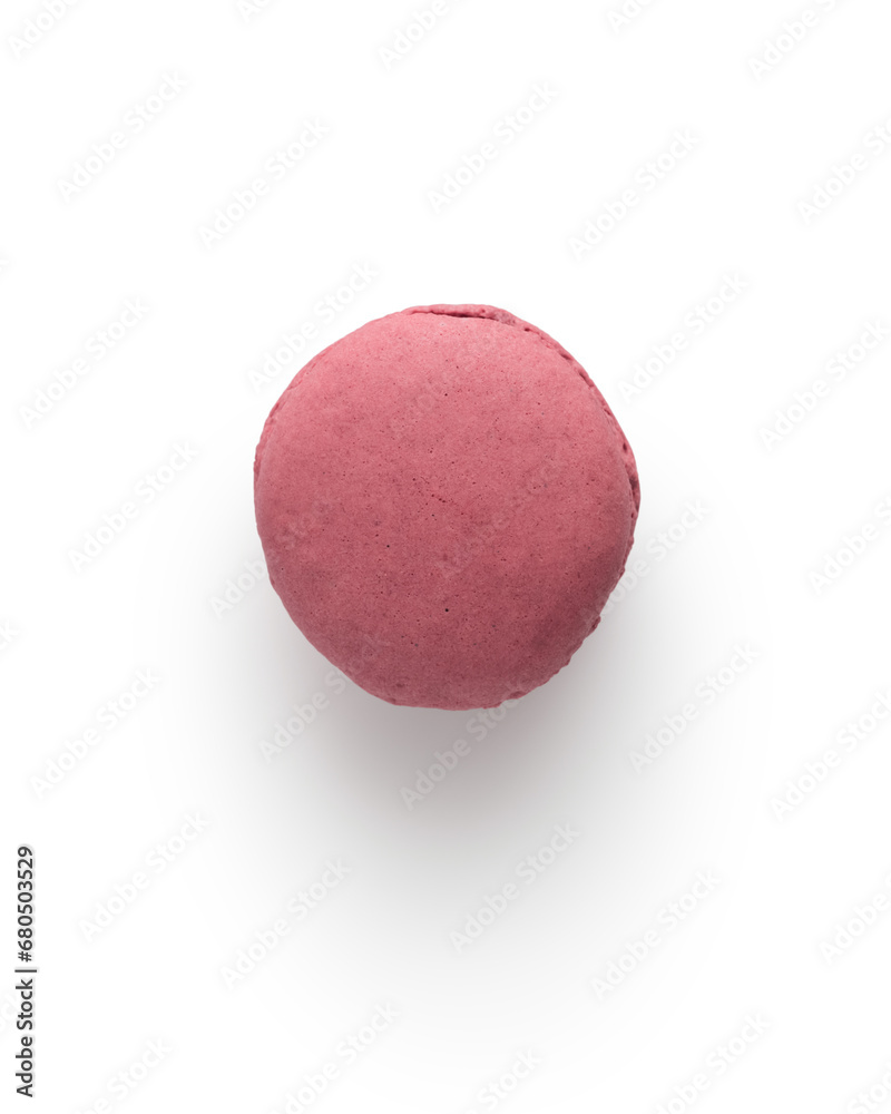 french macaron top view isolated on white with shadow french macaron top view isolated on white with shadow