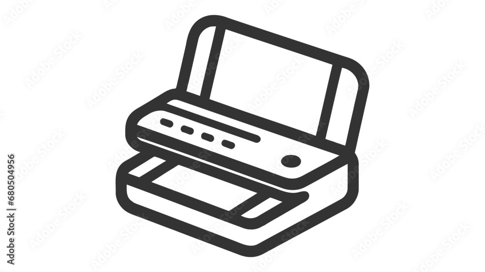 Scaner icon. Thin linear scaner outline icon isolated on white background. Line vector scaner sign, symbol for web and mobile Scaner icon. Thin linear scaner outline icon isolated on white background. Line vector scaner sign, symbol for web and mobile