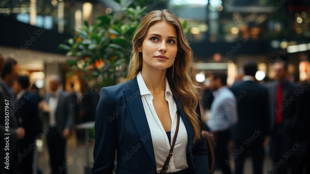 Obraz premium Finnish businesswoman on a business congress