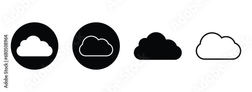 Cloud icon set - vector. Set of line icons related to cloud computing,
Cloud computing icon. Line, glyph and filled outline colorful version, cloud computing outline and filled vector sign.