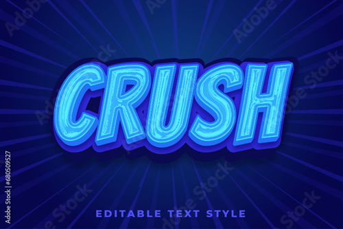 Crush editable 3d text style effect