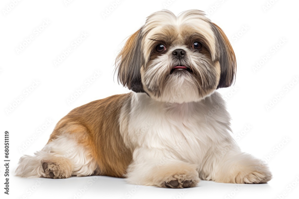 Shih Tzu cute dog isolated on white background