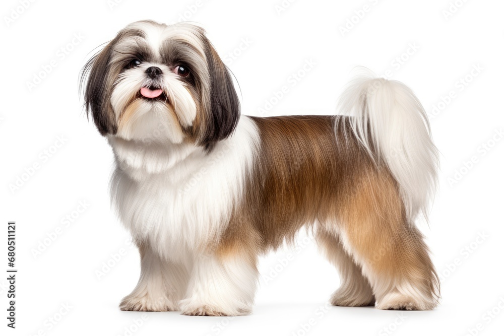 Shih Tzu cute dog isolated on white background Shih Tzu cute dog isolated on white background