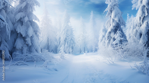 winter landscape with snow © Jalal