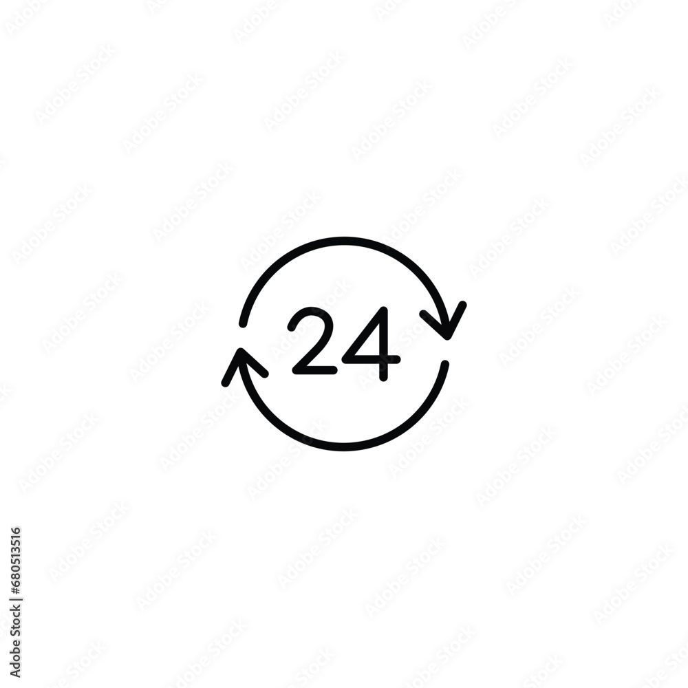 24 hours icon, 24 hours sign vector design 24 hours icon, 24 hours sign vector design