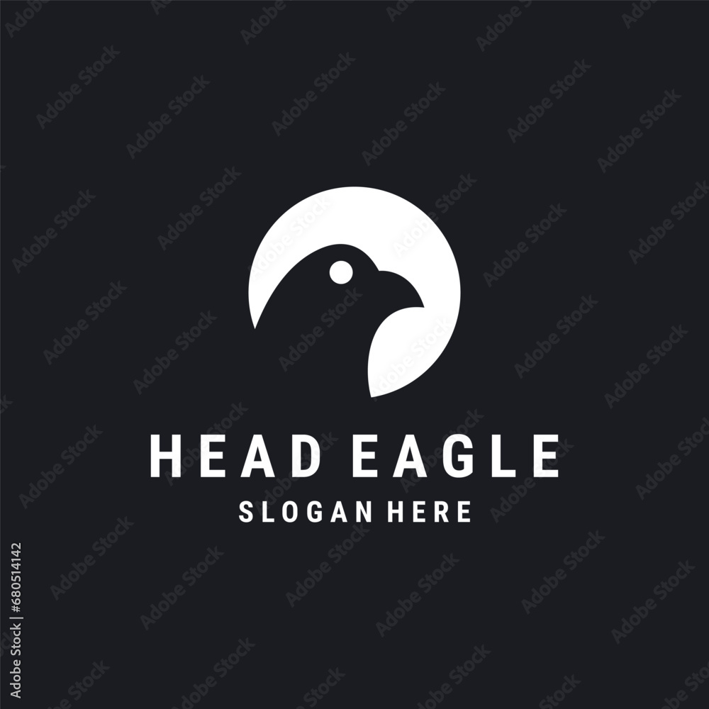 head eagle logo template vector illustration design