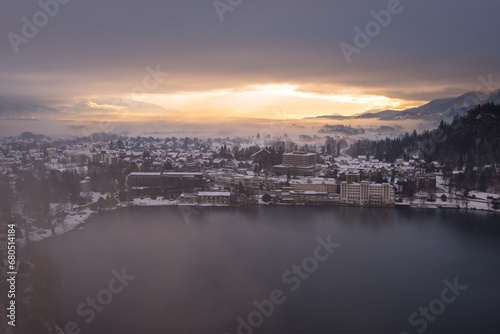 sunrise over the city