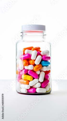 pills drugs pain killers isolated background