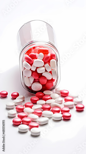 pills drugs pain killers isolated background