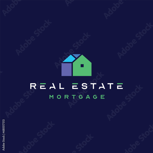 Abstract real estate agent logo icon vector design Rent sale of real estate vector logo House