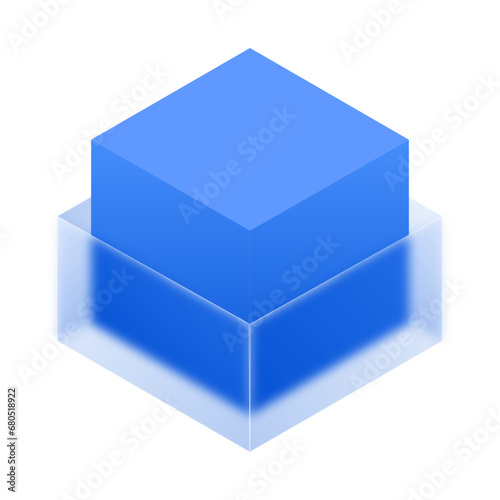 3D Box Rectangle Glassmorphism UI Icon Sign and Symbol Design Illustrator Png Svg