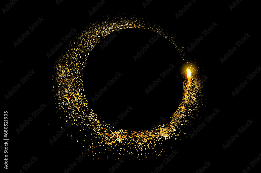 circle light frame on black background circle light frame on black background
