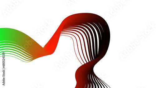 abstract tech wavy lines gradient background black red white green 