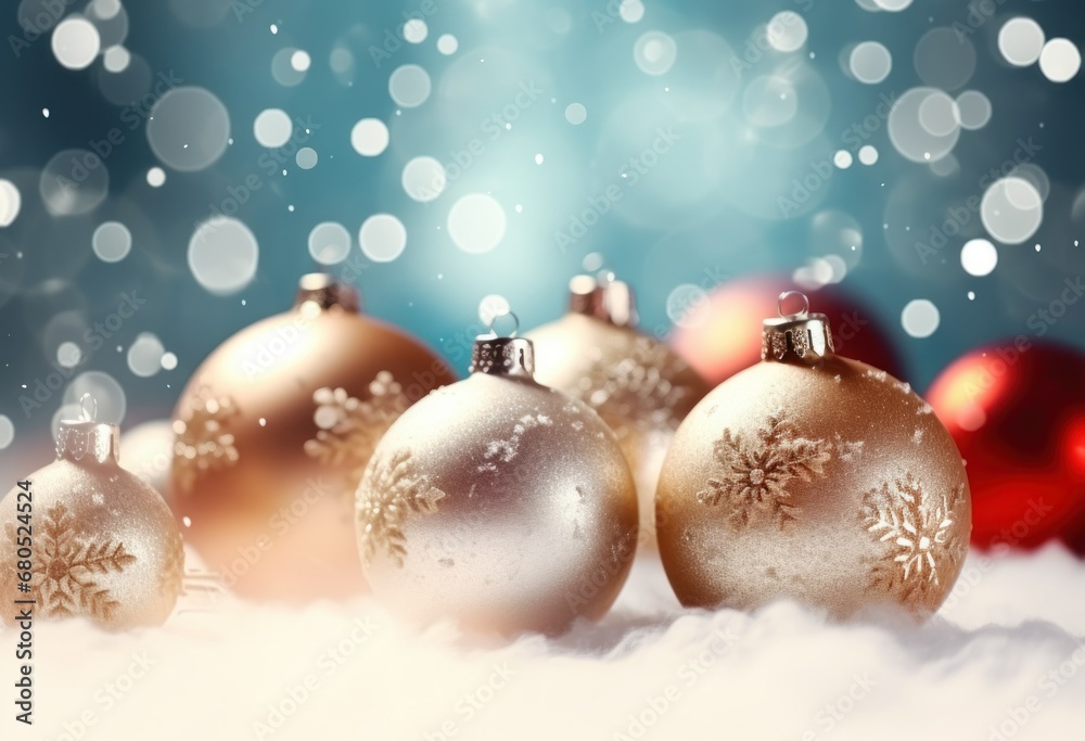 Christmas background with New Year decorations