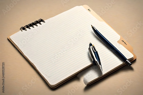 notepad and pen