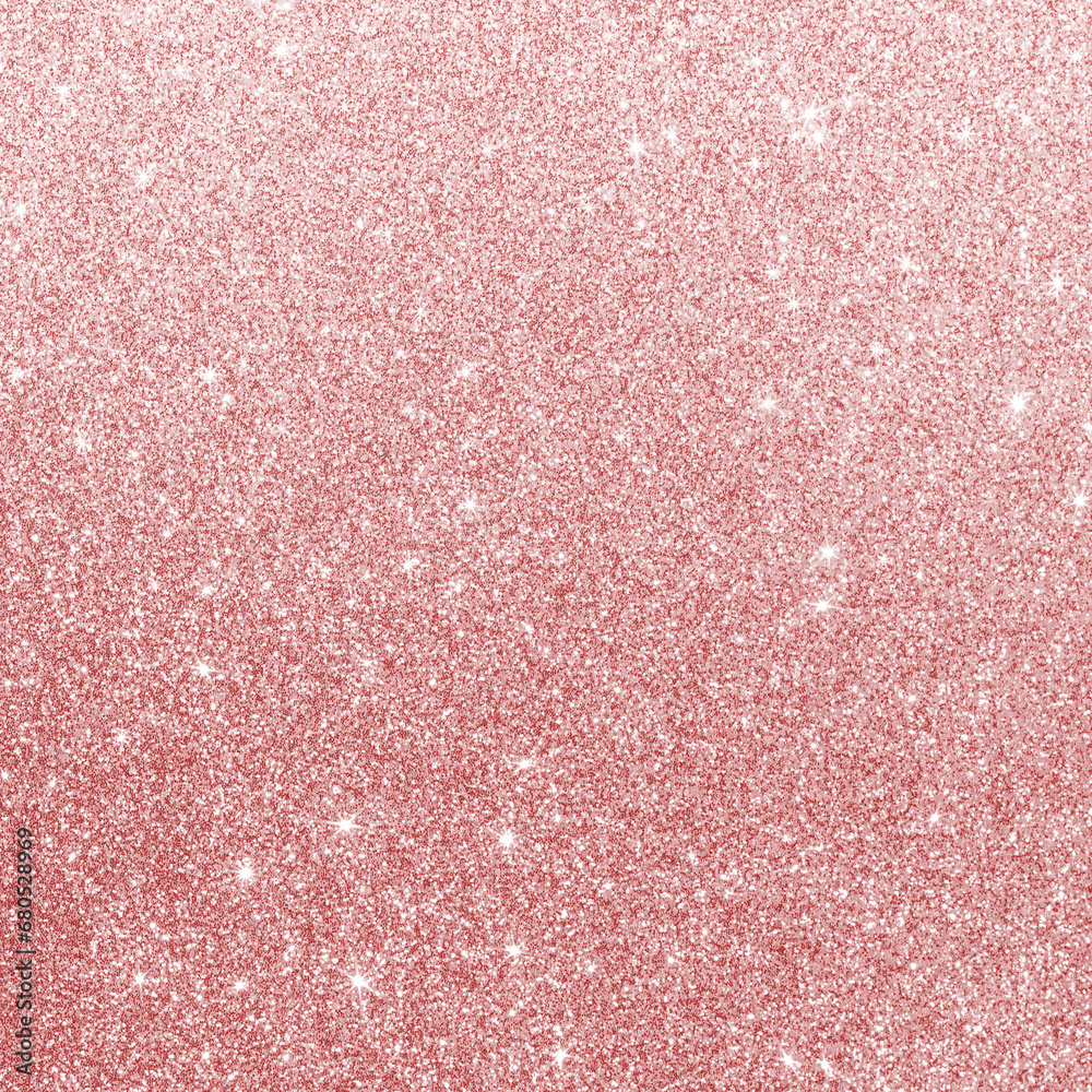Fototapeta premium Pink Rose gold glitter background pale red sparkling shiny wrapping paper texture for Christmas holiday seasonal wallpaper decoration, greeting and wedding invitation card design element