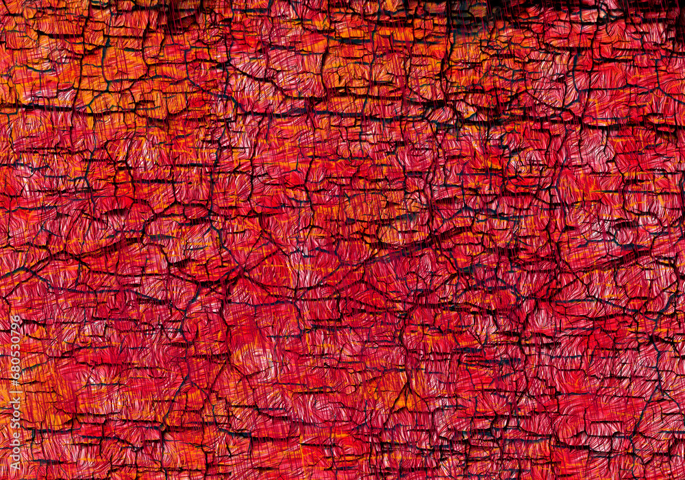 abstract Cracked and peeling red oxidized paint on wall with texture and grunge finish background abstract Cracked and peeling red oxidized paint on wall with texture and grunge finish background